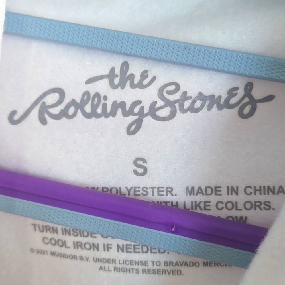 The Rolling Stones hoodie New w out tags Rock Band White Sz Small NWOT Long Slee - Picture 3 of 6